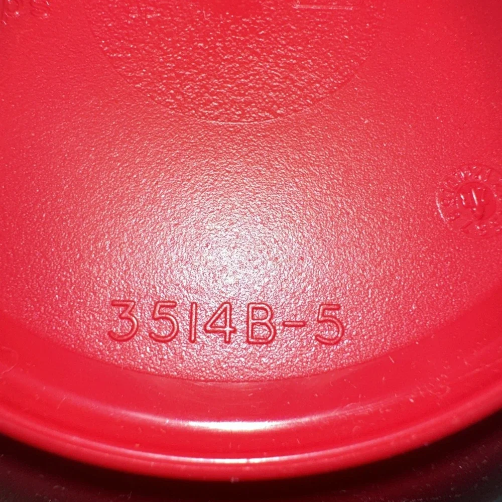 Tupperware Set of Four  Legacy Pinch Cereal Bowls Red 1 3/4 cups New